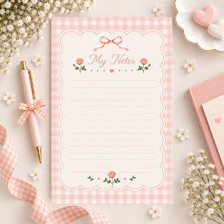 Shabby Chic Rosenträdgård Pappersvaror Linjerat Pa Brevpapper