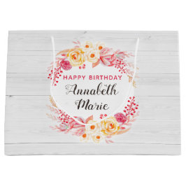 Shabby chic Rustic Blommigt Ro Grattis på födelsed