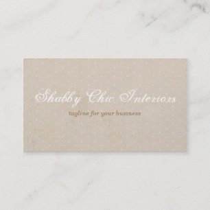 Shabby chic Rustic Kraft & Polka Dot, Affärskort Visitkort