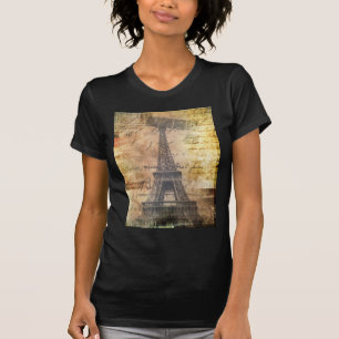 shabby chic skrivar det vintageParis Eiffel torn Tee Shirt