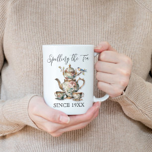 Shabby chic som spränger Tea sedan Kopp Mugg-gifte