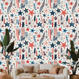 Shabby chic Star Feathers Pastel Boho Art Theme