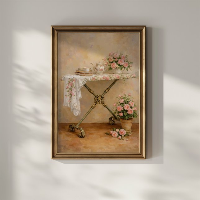 Shabby Chic Strykjärnsbräda Rosor Poster (Skapare uppladdad)