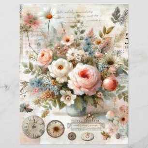 Shabby chic stuga kärna collage scrapbook journal