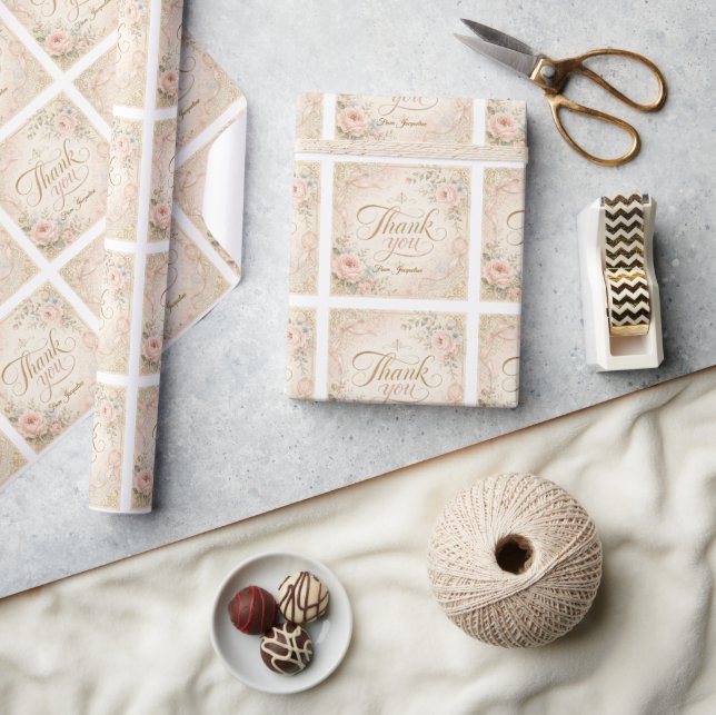 Shabby Chic Tack För Stickers Presentpapper (Hantverk)