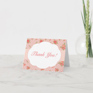 Shabby chic Tackkort-kort, Rosa Tack Kort