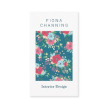 Shabby chic Teal & Rosa ros Mönster