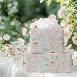 Shabby chic Tekalas Bröllopsdusch Presentpapper