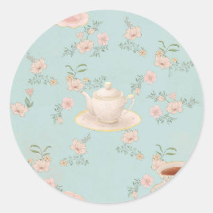 Shabby chic tesalong runt klistermärke