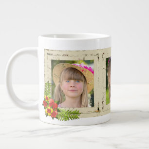 shabby chic Tre fotospecialitet Mugg Jumbo Mugg