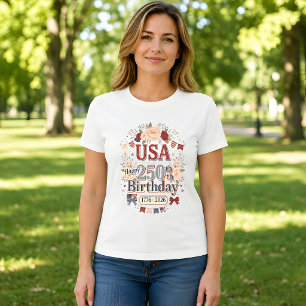 Shabby Chic USA 250-årsjubileum Dam T-shirt
