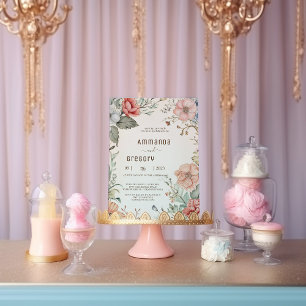 Shabby Chic Vildblomma Bröllopsinbjudan Inbjudningar