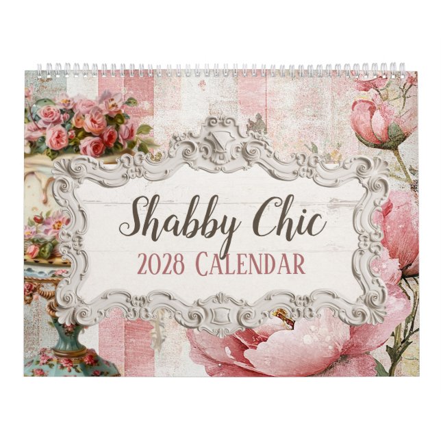 Shabby chic Vintage Cottage Calendar Kalender (Omslag)