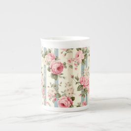 Shabby chic Vintage Ro Benporslin Mugg