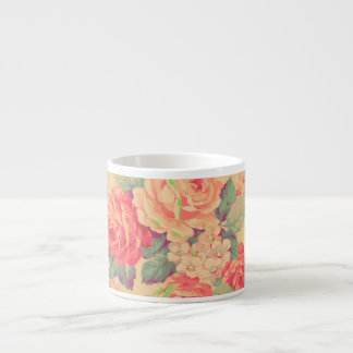 Shabby chic Vintage Ro Blommigt Espressomugg