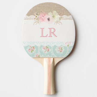 Shabby chic Vintage Snöre och Burlap Rustic Land Pingisracket
