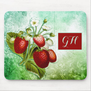Shabby chic Vintage Strawbär Monogram Musmatta