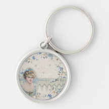 Shabby Chic Vintage Victoriansk Dam Med Blommor