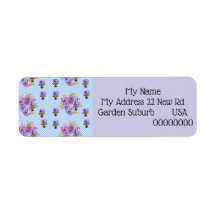 Shabby chic Viola Flower Returetiketter