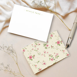 Shabby chic Wildblommes Personlig Stationery Anteckningskort