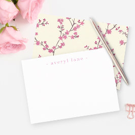 Shabby chic Wildblommes Personlig Stationery Anteckningskort