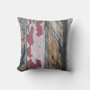Shabby chic Wood Abstrakt Kudde