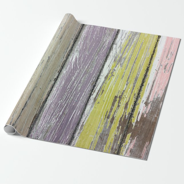 Shabby chic Wood Presentpapper (Utrullad)