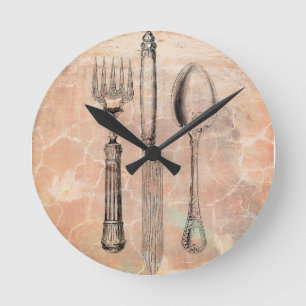 shabby chicbestick rund klocka