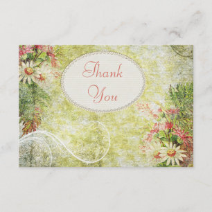 Shabby chicdaisy & vildblommatack tack kort