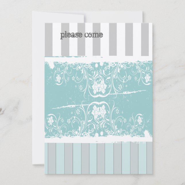 Shabby chicinflyttningsfestinbjudan inbjudningar (Framsida)