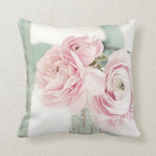 Shabby chickanna av rosa blommor kudde