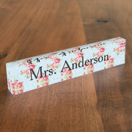 Shabby chiclärareID-Märke för skrivbord