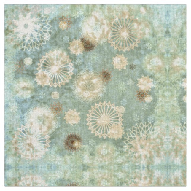 Shabby chicSnowflaketyg Tyg (Närbild)