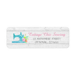 Shabby Cottage Chic Sewing Maskin Returadress Returadress Etikett