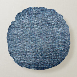 Shabby denim struktur för bakgrundsinformation. B Rund Kudde