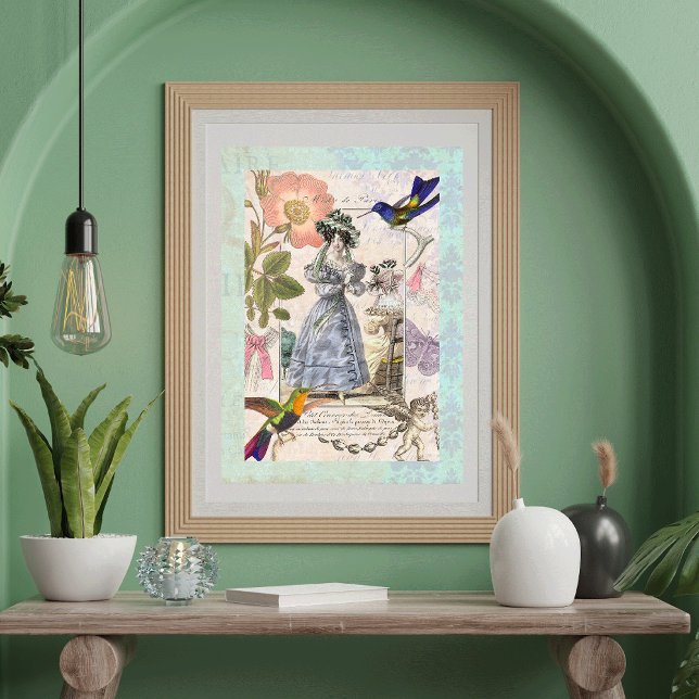 Shabby Elegance Vintage Mode Collage Poster (Skapare uppladdad)