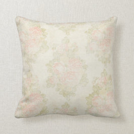 Shabby English Cottage Vintage Faded Ro accent Kudde