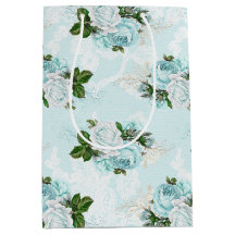 Shabby Floral Aqua Series Design 1 Presentpapper