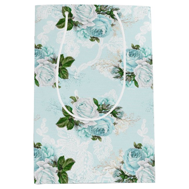 Shabby Floral Aqua Series Design 1 Presentpapper (Framsidan)
