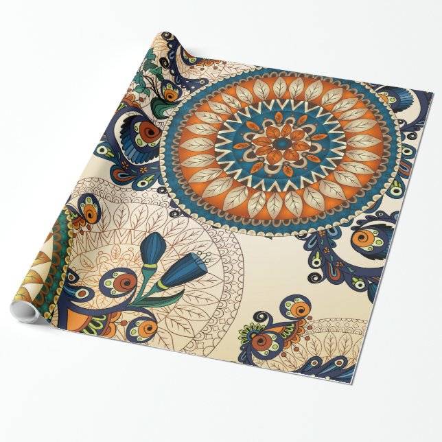 Shabby Flowers multifärgader Presentpapper (Utrullad)