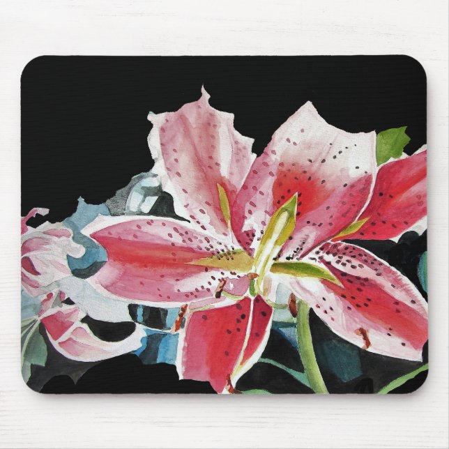 Shabby Lily Lillies Art Computer Musmatta Pad (Framsidan)