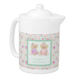 Shabby Mint Nalle Tea Party Baby Shower