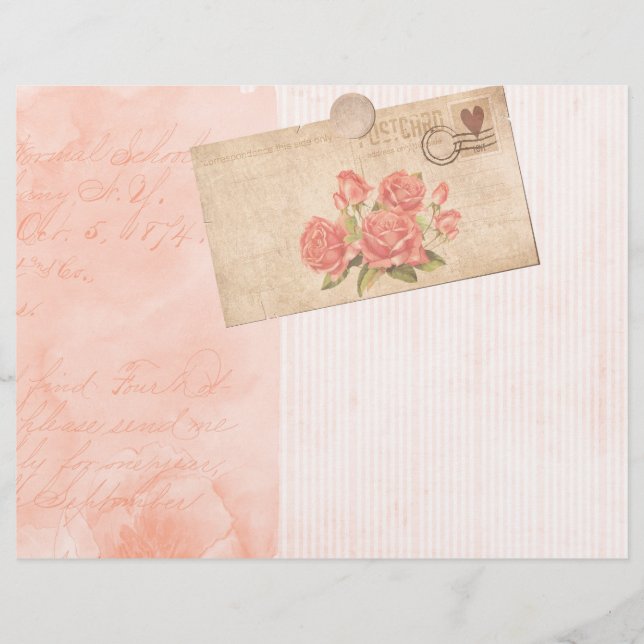 Shabby Rand & Collage Scrapbook Papper (Framsida)