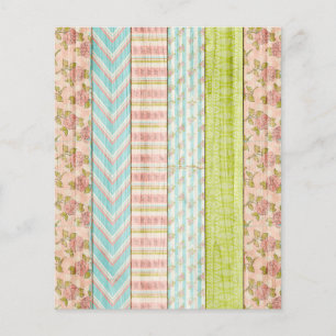 Shabby Ro Pastel Rustic Wood Scrapbook Papper Flygblad