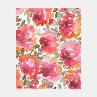 Shabby röd ros, sömlös mönster. fleecefilt