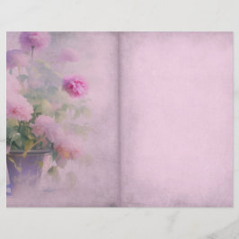 Shabby Rosa Blommigt Journal Page