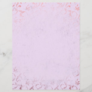 Shabby Rosa & Ro Guld Skrapbok Papper