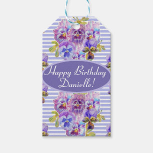 Shabby Rosa ros Blommigt Tea Party Cake Favoritbag Presentetikett