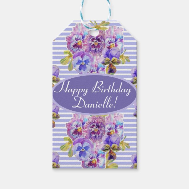 Shabby Rosa ros Blommigt Tea Party Cake Favoritbag Presentetikett (Framsidan)