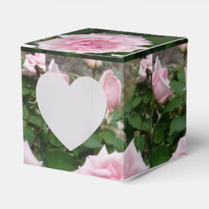 Shabby Rosa ros Blommigt Tea Party Cake Favoritbox Presentaskar